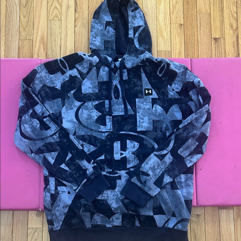 Under Armour Blue and Gray Patterned Hoodie